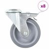 vidaXL 8 pcs Roulettes pivotantes &agrave; trou de boulon 100 mm