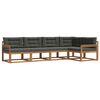 vidaXL Ensemble de canap&eacute;s d'ext&eacute;rieur 5 pc Naturel et Anthracite