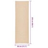 vidaXL Tapis ZIZUR beige 80x250 cm aspect de jute int&eacute;rieur ext&eacute;rieur