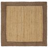 vidaXL Tapis de zone Gris 120 x 120 cm Jute
