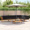 vidaXL Salon palette de jardin avec coussins 5pcs bois d'acacia massif