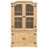 vidaXL Vitrine en verre Corona 103,5x42x180 cm bois de pin massif