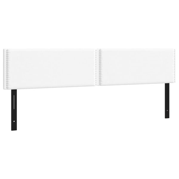 vidaXL T&ecirc;tes de lit 2 pcs blanc 90x5x78/88 cm similicuir