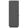 vidaXL Buffet haut Gris 100x40x108,5 cm Bois massif de pin