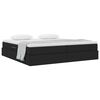 vidaXL Lit avec rangement et matelas Noir 200 x 200 cm Polyester