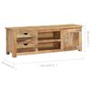 vidaXL Meuble TV 120x30x40 cm Bois massif de manguier