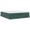 VidaXL Cadre de lit ottoman avec matelas vert fonc&eacute; 160x200 cm velours