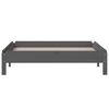 vidaXL Lit empilable sans matelas gris 75x190 cm bois de pin massif