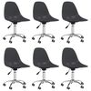 vidaXL Chaises pivotantes &agrave; manger lot de 6 gris clair PP