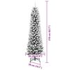 vidaXL Sapin de No&euml;l artificiel Blanc 210 cm PVC, m&eacute;tal et plastique