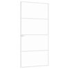 vidaXL Porte d'intérieur Blanc 93x201,5 cm Trempé verre aluminium fin