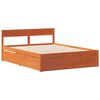 vidaXL Cadre de lit sans matelas cire marron 120x190cm bois pin massif