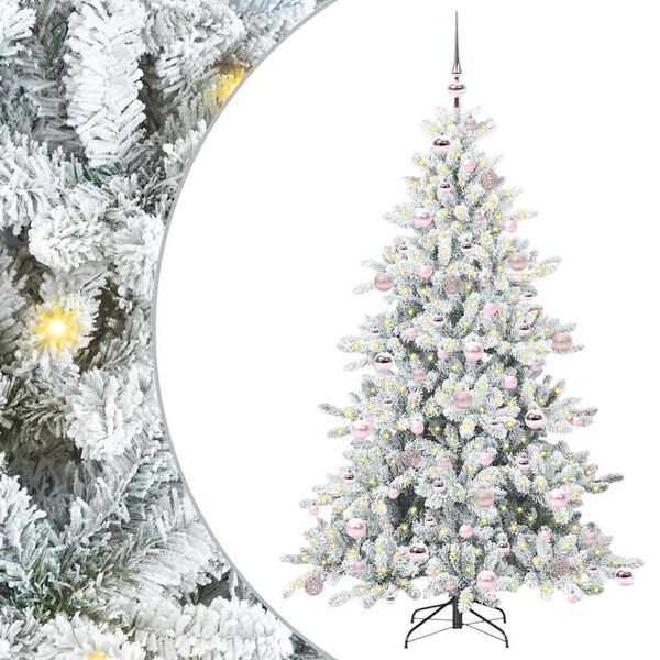 vidaXL Sapin de No&euml;l Artificiel &agrave; Branches Articul&eacute;es Blanc 180 cm
