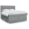 vidaXL Sommier &agrave; lattes de lit avec matelas Gris clair 180x200cm Tissu