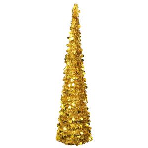 vidaXL Sapins de No&euml;l artificiels PET Gold