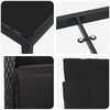 vidaXL Ensemble de salle &agrave; manger pour jardin 3 pcs Noir polyrotin