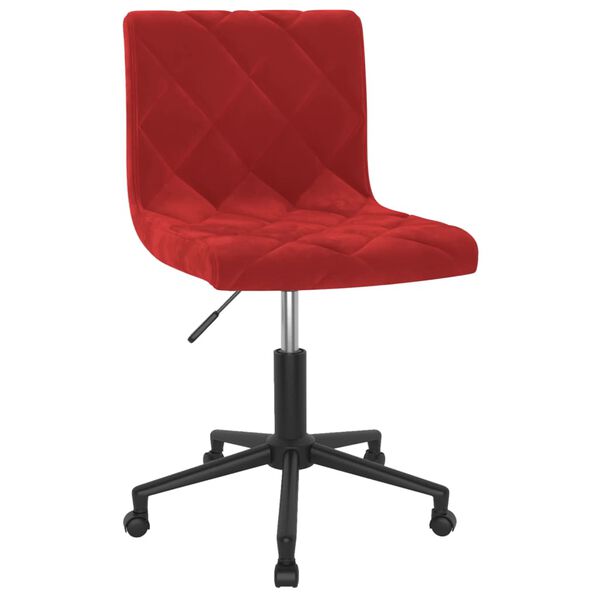 vidaXL Chaises pivotantes &agrave; manger lot de 2 Rouge bordeaux Velours