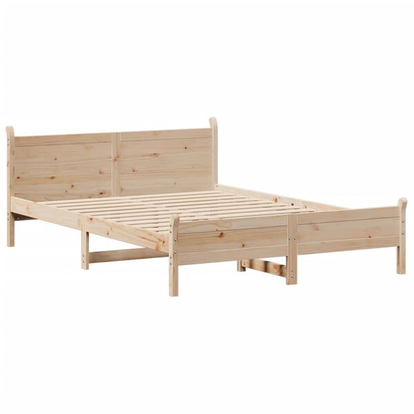 vidaXL Cadre de lit sans matelas 160x200 cm bois massif de pin