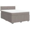 vidaXL Sommier &agrave; lattes de lit avec matelas Taupe 160x200 cm Tissu