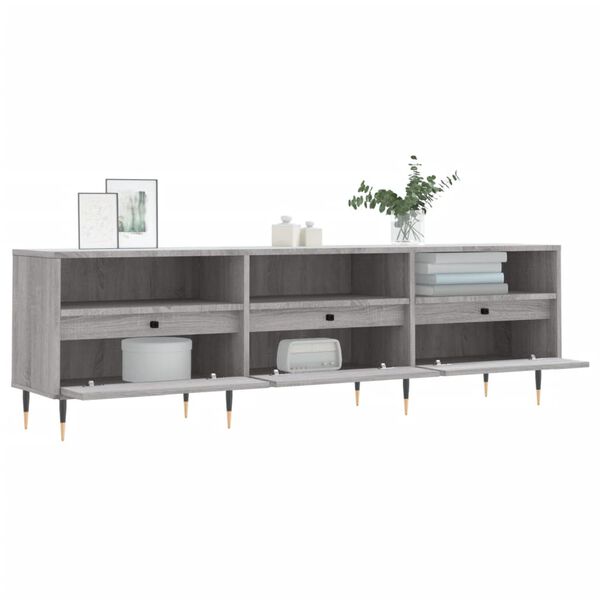 vidaXL Meuble TV sonoma gris 150x30x44,5 cm bois d'ing&eacute;nierie