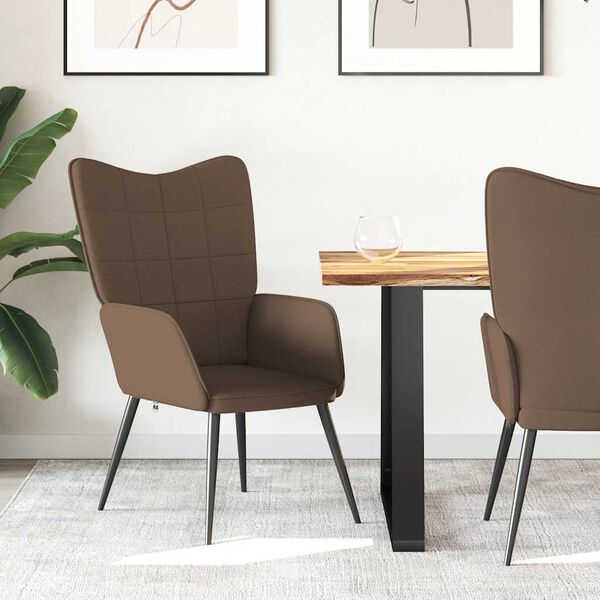 vidaXL Chaise de relaxation Marron Tissu