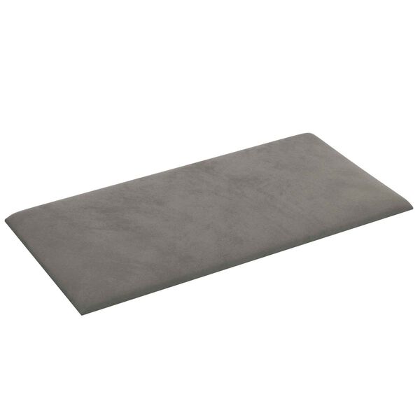 vidaXL T&ecirc;te de lit murale 12 pcs Gris clair 30 x 15 cm Velours