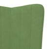 vidaXL Chaise de relaxation Vert clair Velours