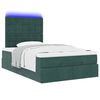 vidaXL Cadre de lit ottoman avec matelas vert fonc&eacute; 120x200 cm velours