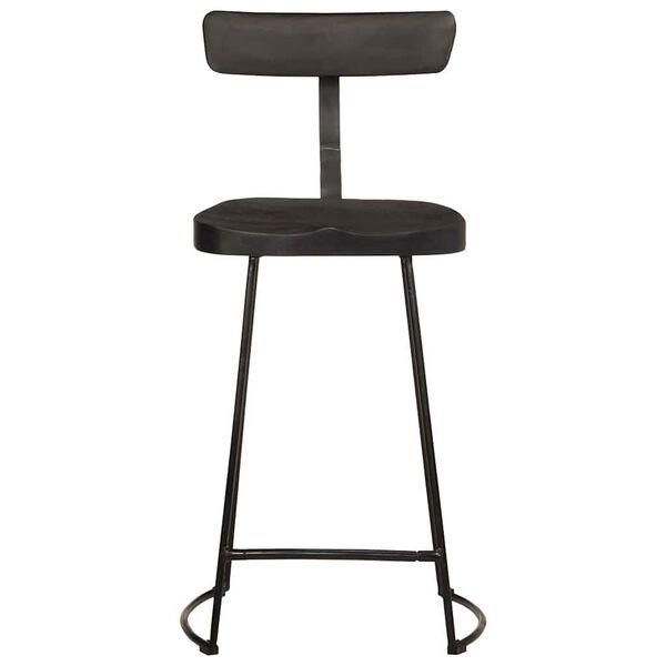 vidaXL Tabourets de bar lot de 2 noir 49x43x88 cm bois manguier massif