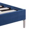 vidaXL Cadre de lit sans matelas bleu tissu 160x200 cm