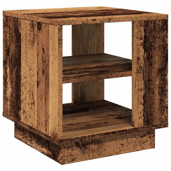 vidaXL Table basse vieux bois 40x40x43 cm bois d'ing&eacute;nierie