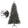 vidaXL Sapin de Noël artificiel avec support Vert 210 cm PVC