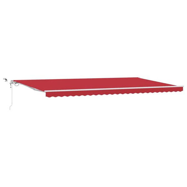 vidaXL Auvent R&eacute;tractable Rouge 600 &times; 350 cm Polyester et m&eacute;tal