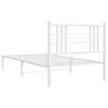 vidaXL Cadre de lit métal sans matelas et tête de lit blanc 100x190 cm