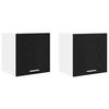 vidaXL Armoire suspendue 2 pcs Ch&ecirc;ne noir et Blanc 40 x 31 x 40 cm