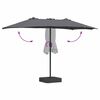 vidaXL Parasol de jardin Anthracite 385 x 209 x 244 cm
