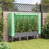vidaXL Jardini&egrave;re sur&eacute;lev&eacute;e avec housse aspect rotin 160x40x140 cm