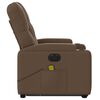 vidaXL Fauteuil inclinable de massage &eacute;lectrique Marron Tissu
