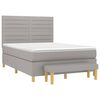 vidaXL Sommier &agrave; lattes de lit avec matelas Gris clair 140x190cm Tissu