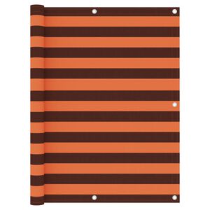 vidaXL &Eacute;cran de balcon Orange et marron 120x600 cm Tissu Oxford