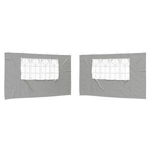 vidaXL Mur de tente de f&ecirc;te 2 pi&egrave;ces 400 x 195 cm Gris clair