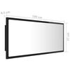 vidaXL Miroir LED salle de bain Noir brillant 100x8,5x37 cm Acrylique