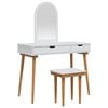 vidaXL Ensemble de Coiffeuse FAUSKE 3 pc Blanc 100 x 50 x 143 cm