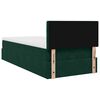 vidaXL Lit ottoman avec matelas et LED Vert fonc&eacute; 80x200cm velours