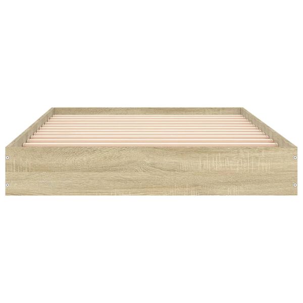 vidaXL Cadre de lit sans matelas ch&ecirc;ne sonoma 90x190 cm
