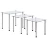 vidaXL Tables gigognes 3 pcs Transparent Verre tremp&eacute;