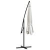 vidaXL Parasol de jardin en porte-&agrave;-faux 3,5 m blanc sable