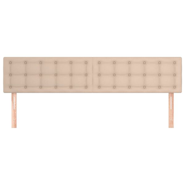 vidaXL T&ecirc;tes de lit 2 pcs Cappuccino 100x5x78/88 cm Similicuir