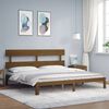 vidaXL Cadre de lit sans matelas marron miel 200x200cm bois pin massif
