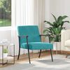 vidaXL fauteuil Turquoise 59 x 75 x 78 cm Velours
